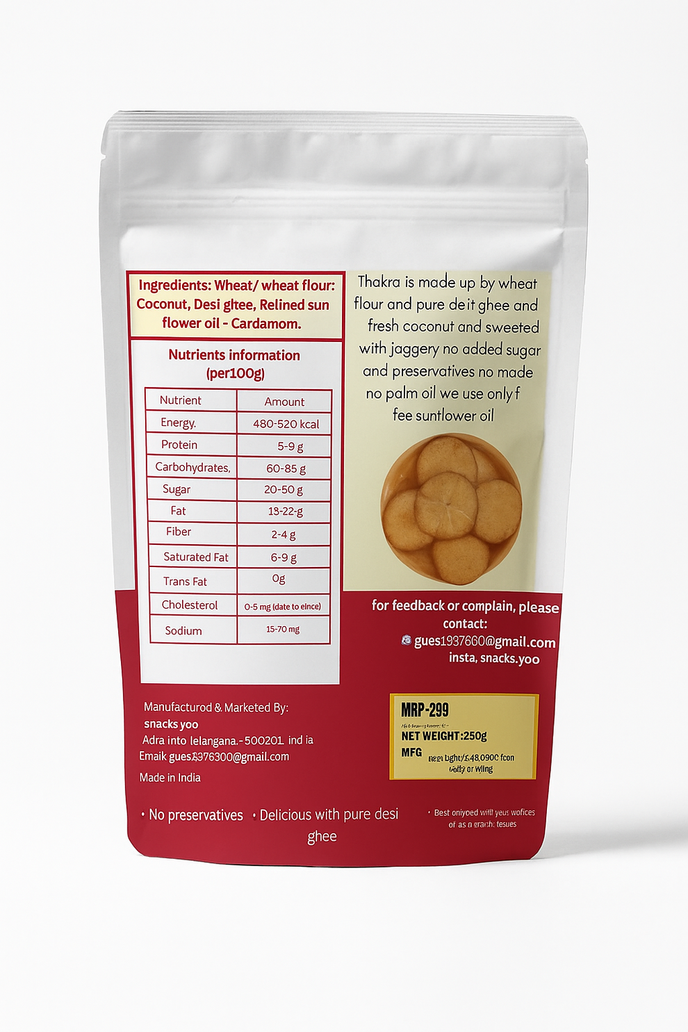 THAKRA SWEETED WITH JAGGERY